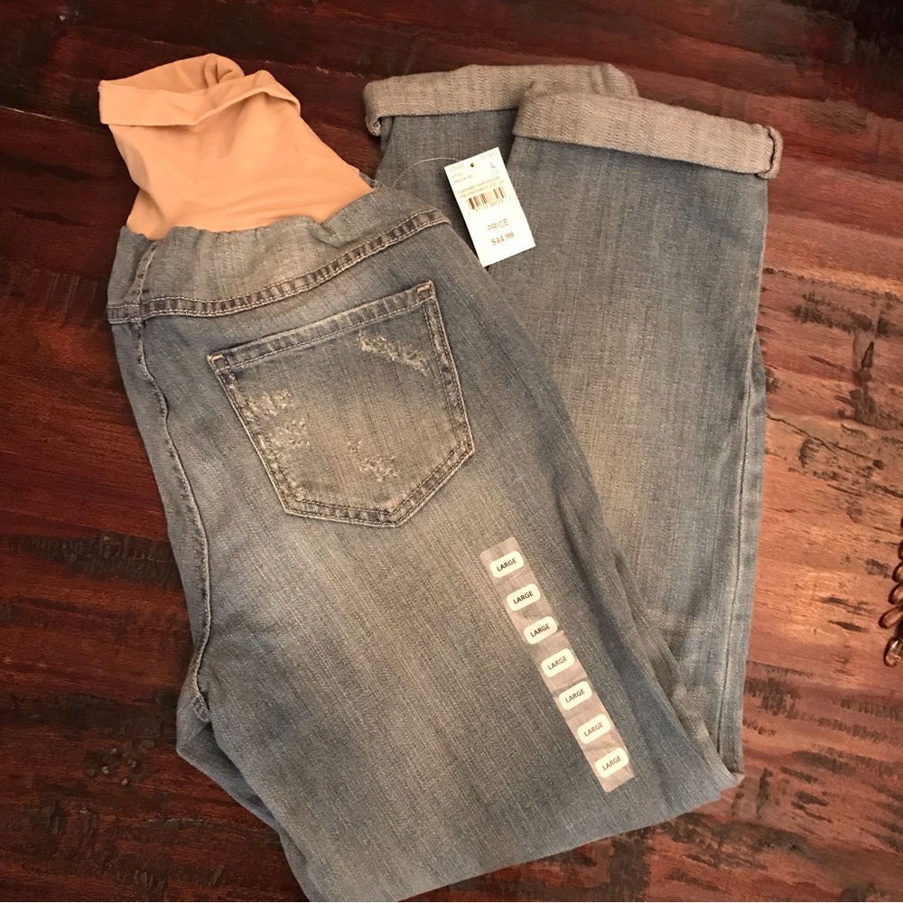 Indigo Blue Maternity Pregnancy Jeans NWT Large